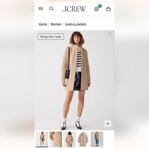 J. Crew stadium cloth by Nelli Gori tan wool pea coat size 00